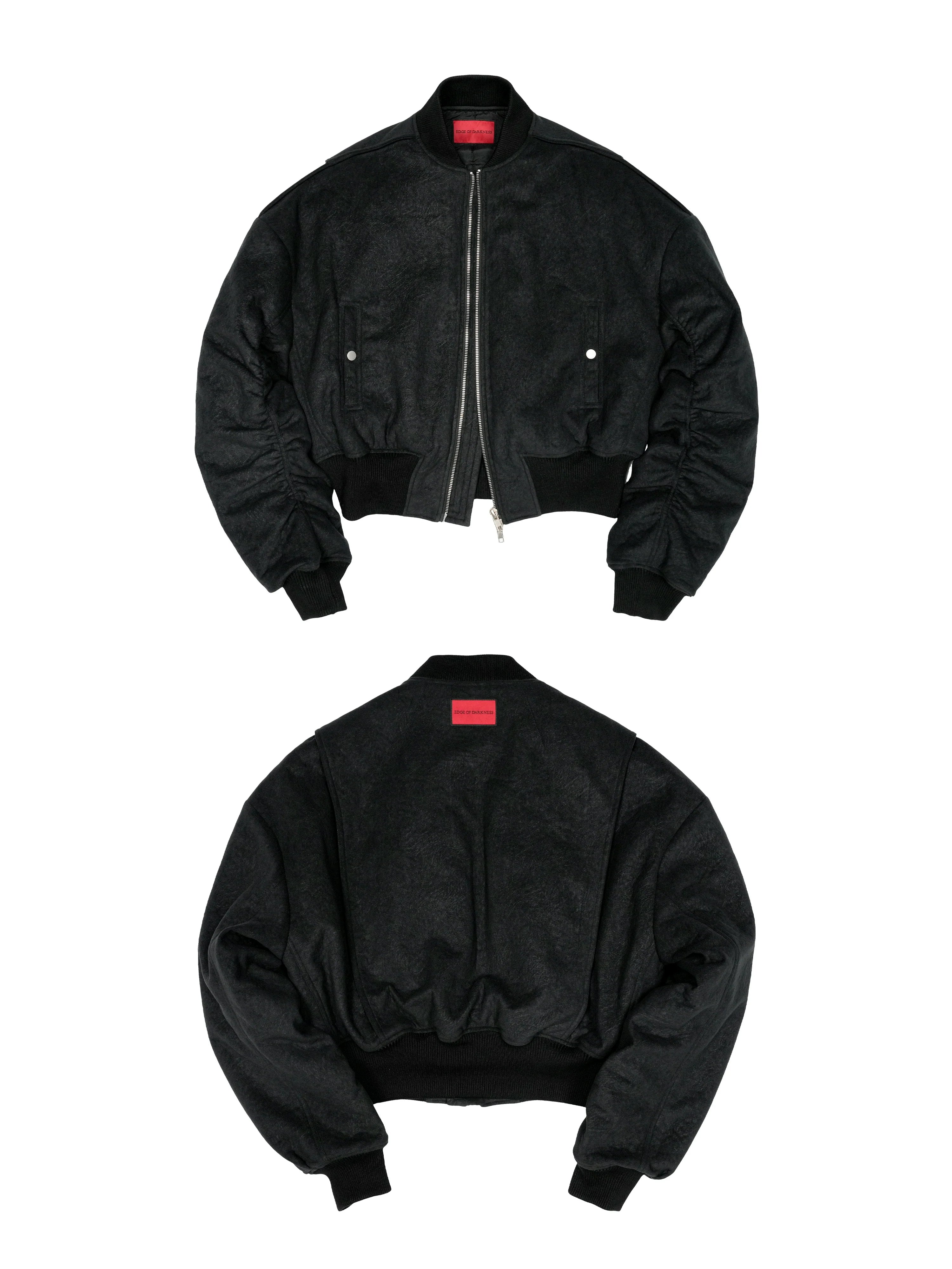 DARK PLEATED SLEEVE JACKET