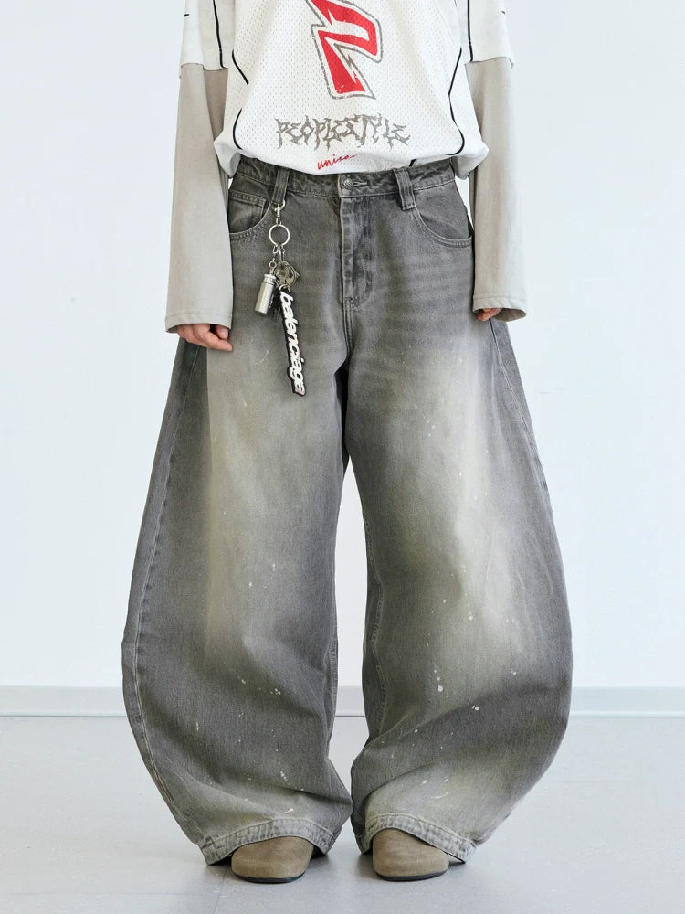 INK SPLASH WIDE-LEG JEANS