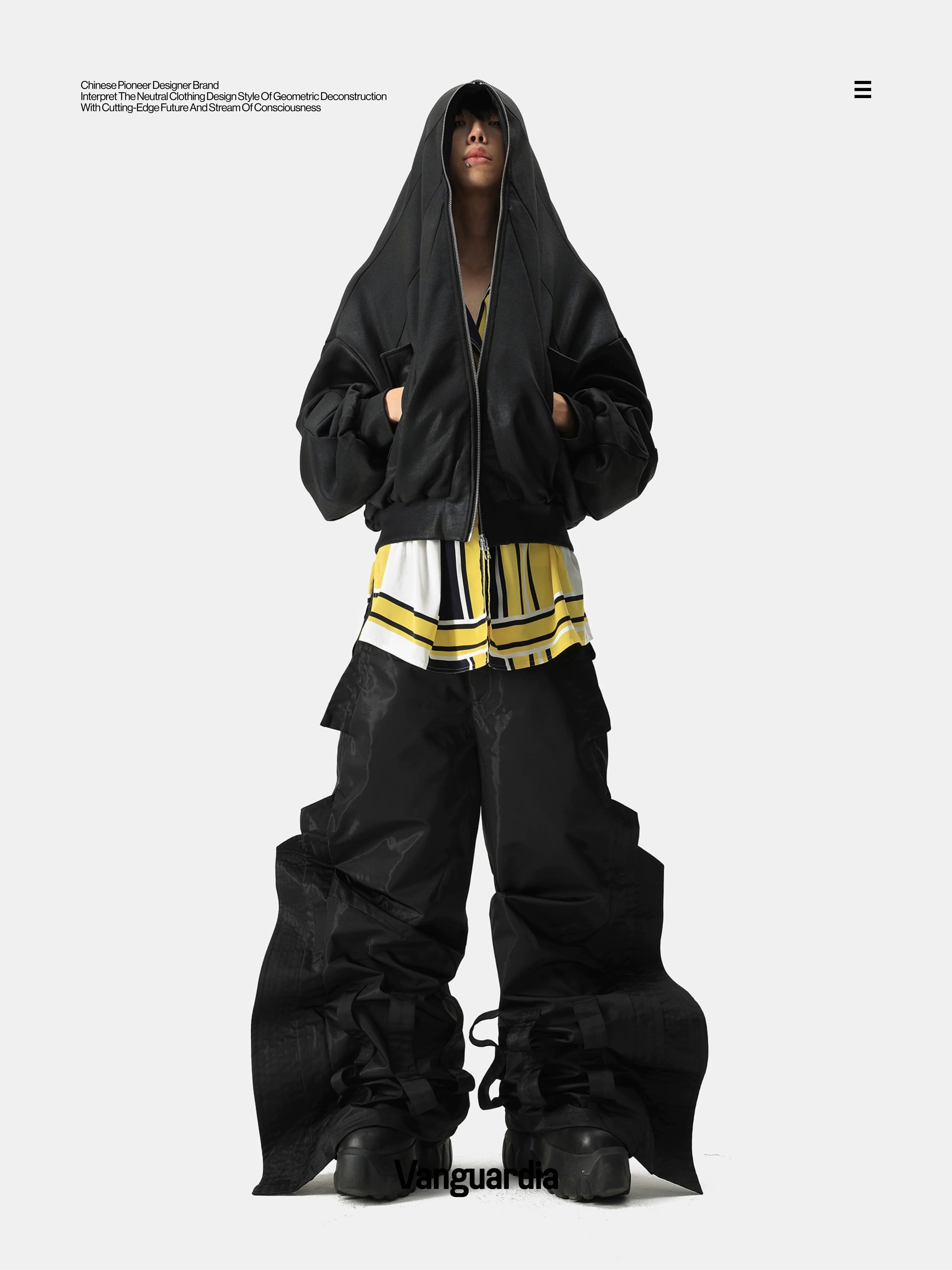 DECONSTRUCTED LIQUID METAL PANTS