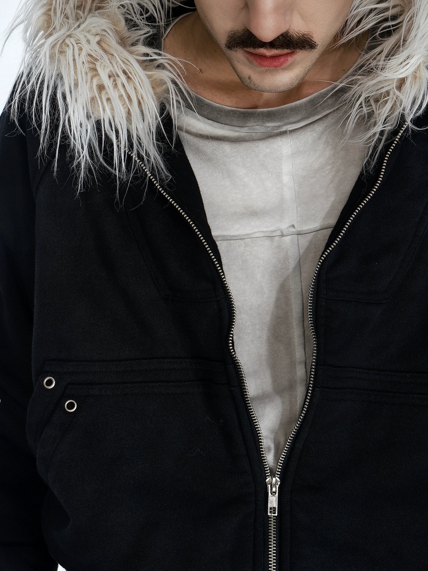 IRREGULAR HOODED COTTON JACKET