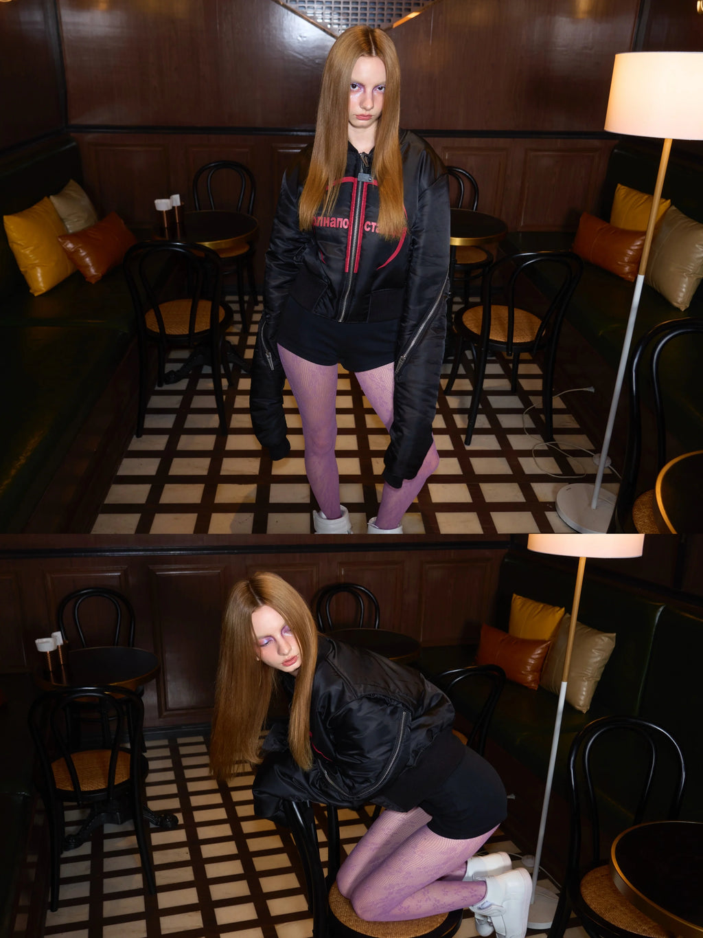 OVERSIZED BOMBER JACKET WITH ZIPPER