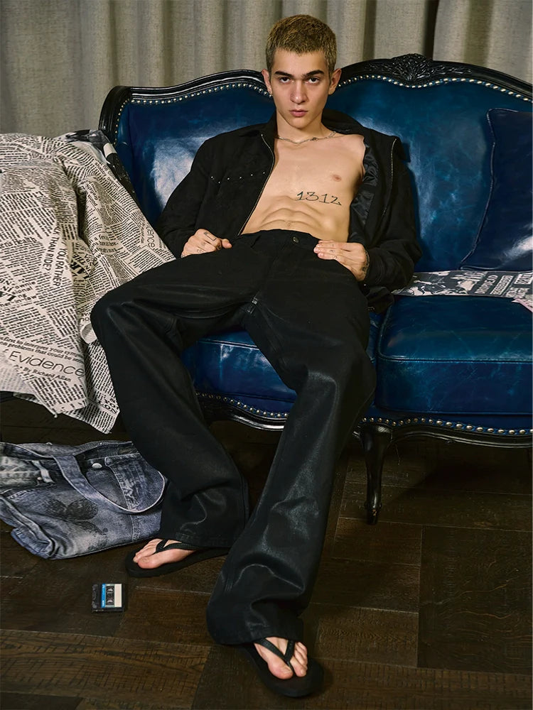 DISTRESS WAXED JEANS