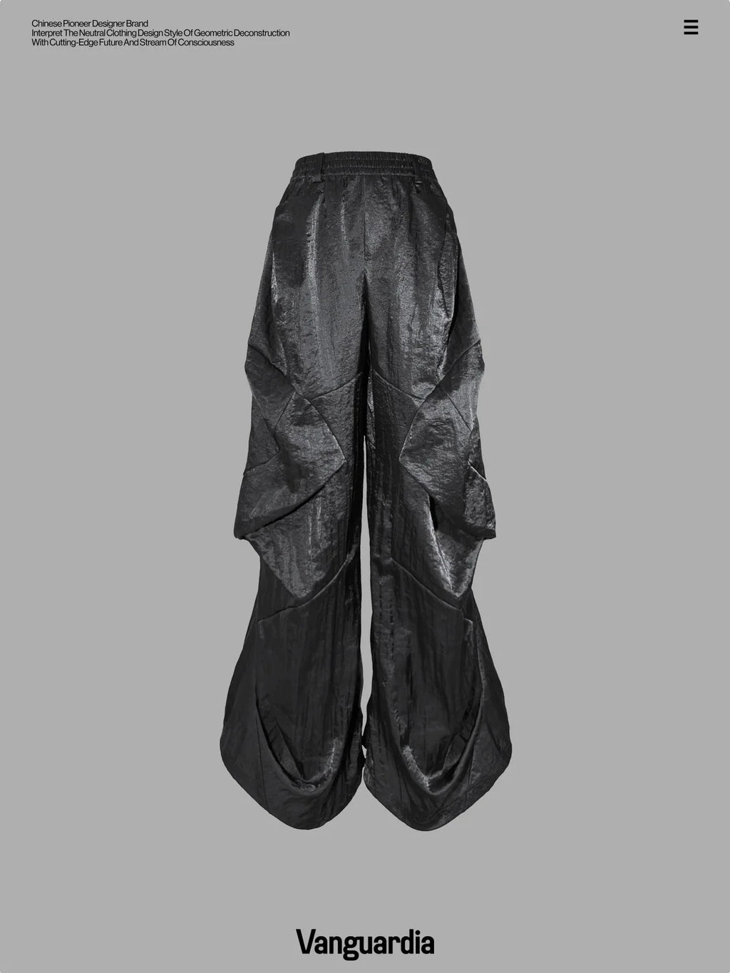 QUICK DRY BLACK WIDE LEG PANTS