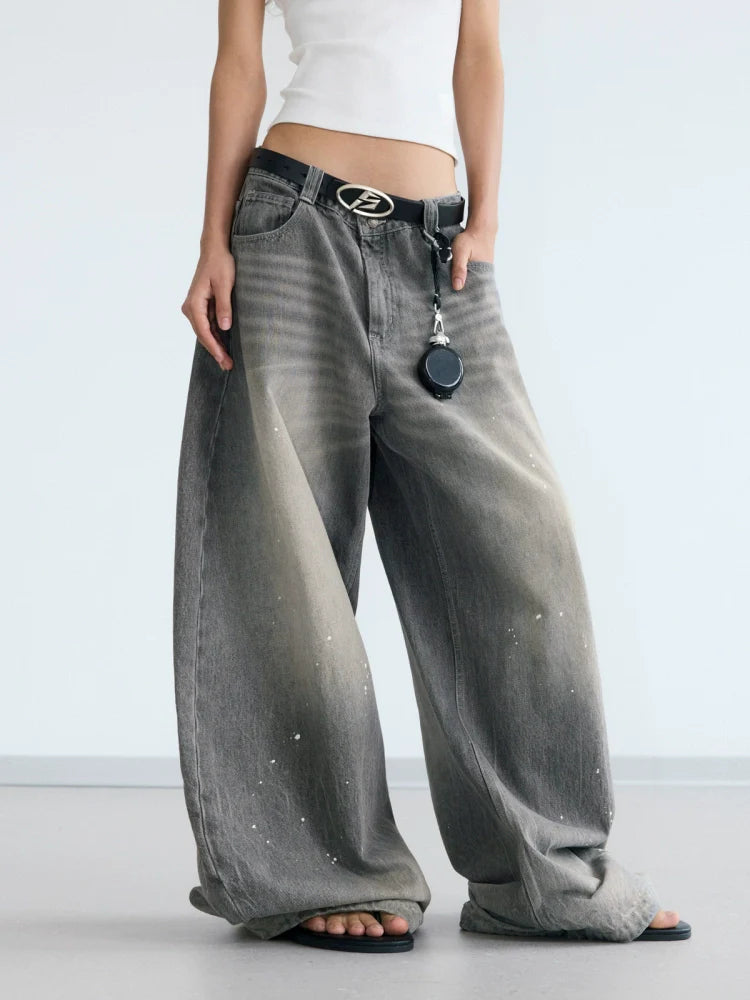 INK SPLASH WIDE-LEG JEANS