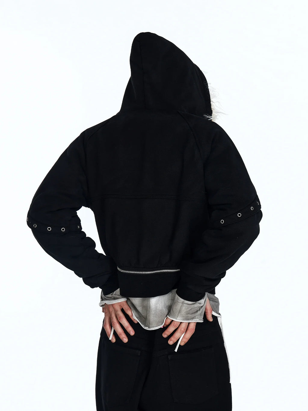 IRREGULAR HOODED COTTON JACKET