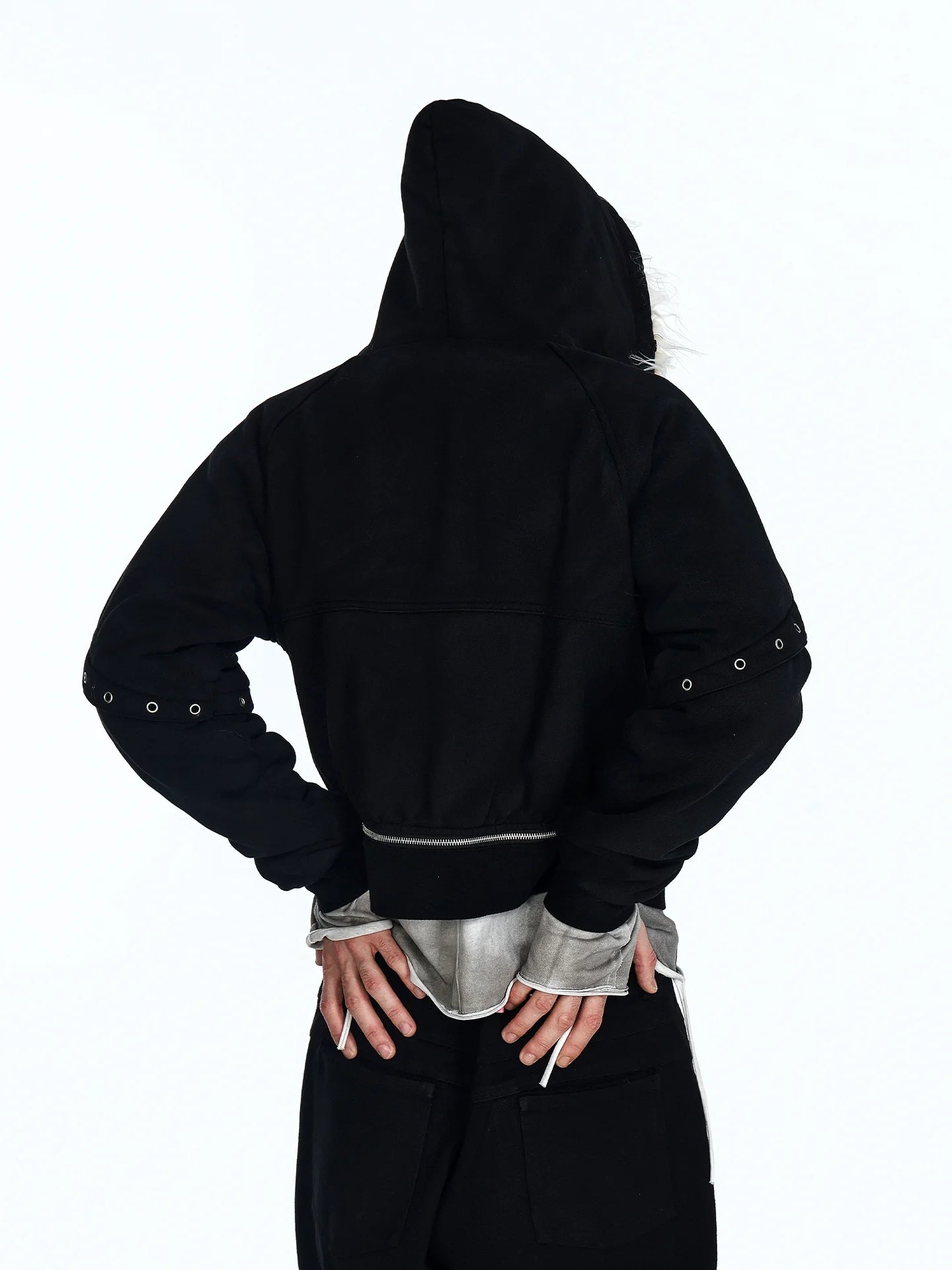 IRREGULAR HOODED COTTON JACKET
