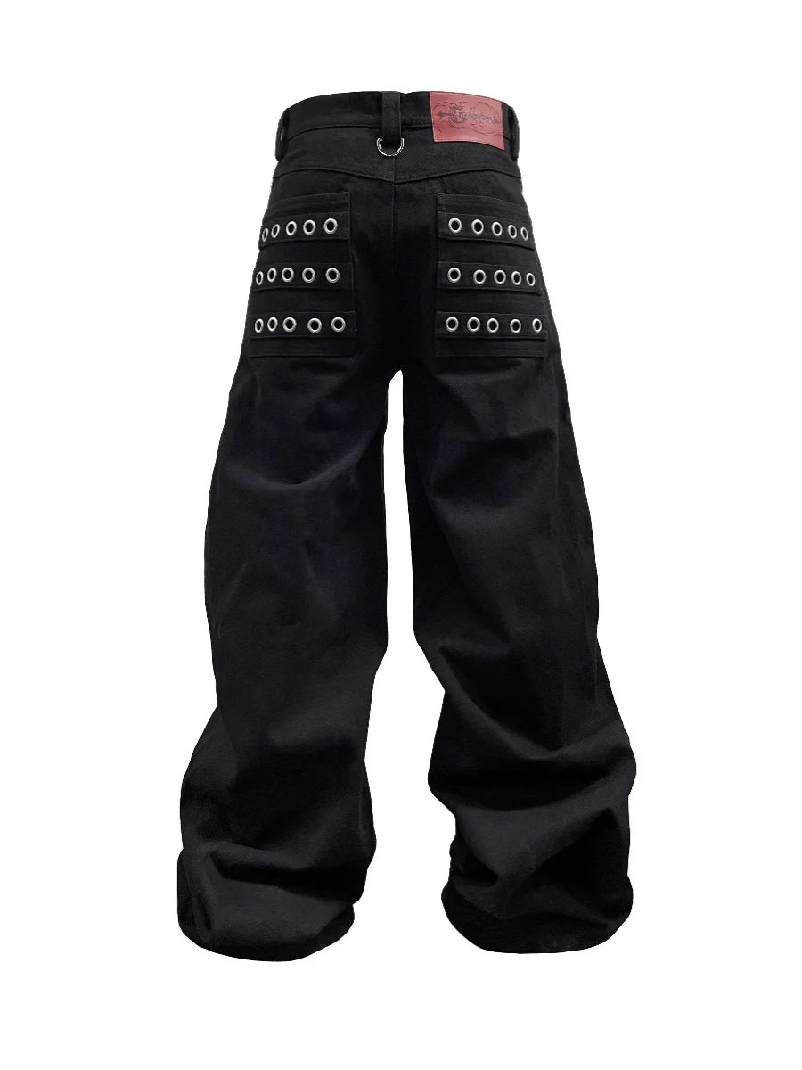 METALLIC POCKETED JEANS