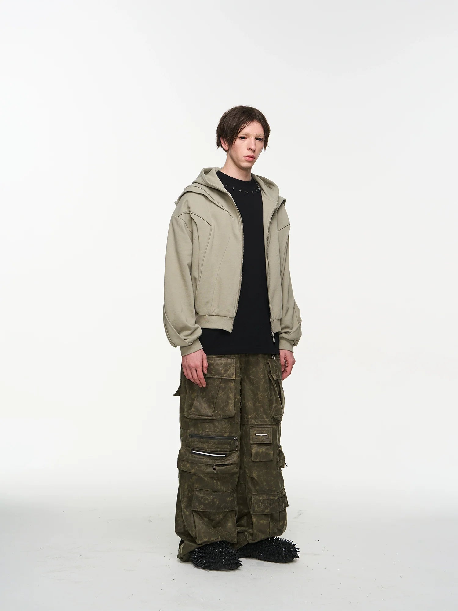 LAYERED SPRING HOODED JACKET