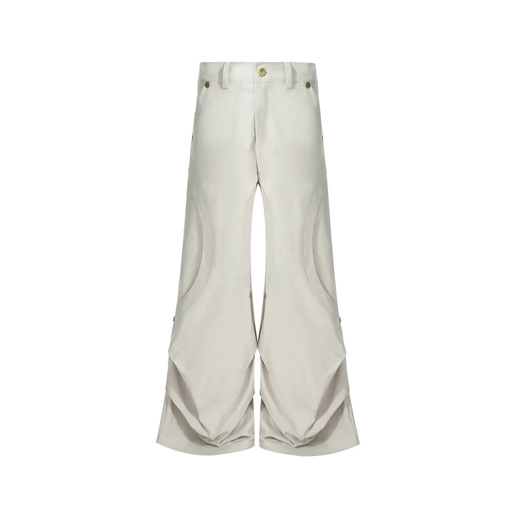 CASUAL STACKED WIDE-LEG PANTS