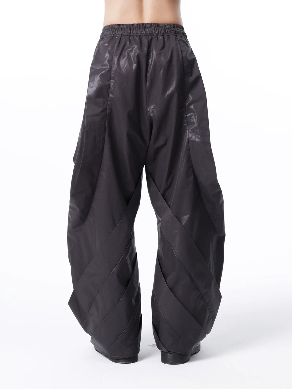 SPIRAL WAXED CASUAL PANTS