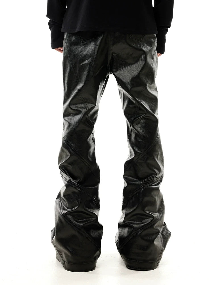 SHINY SLIMMING FLARED PANTS