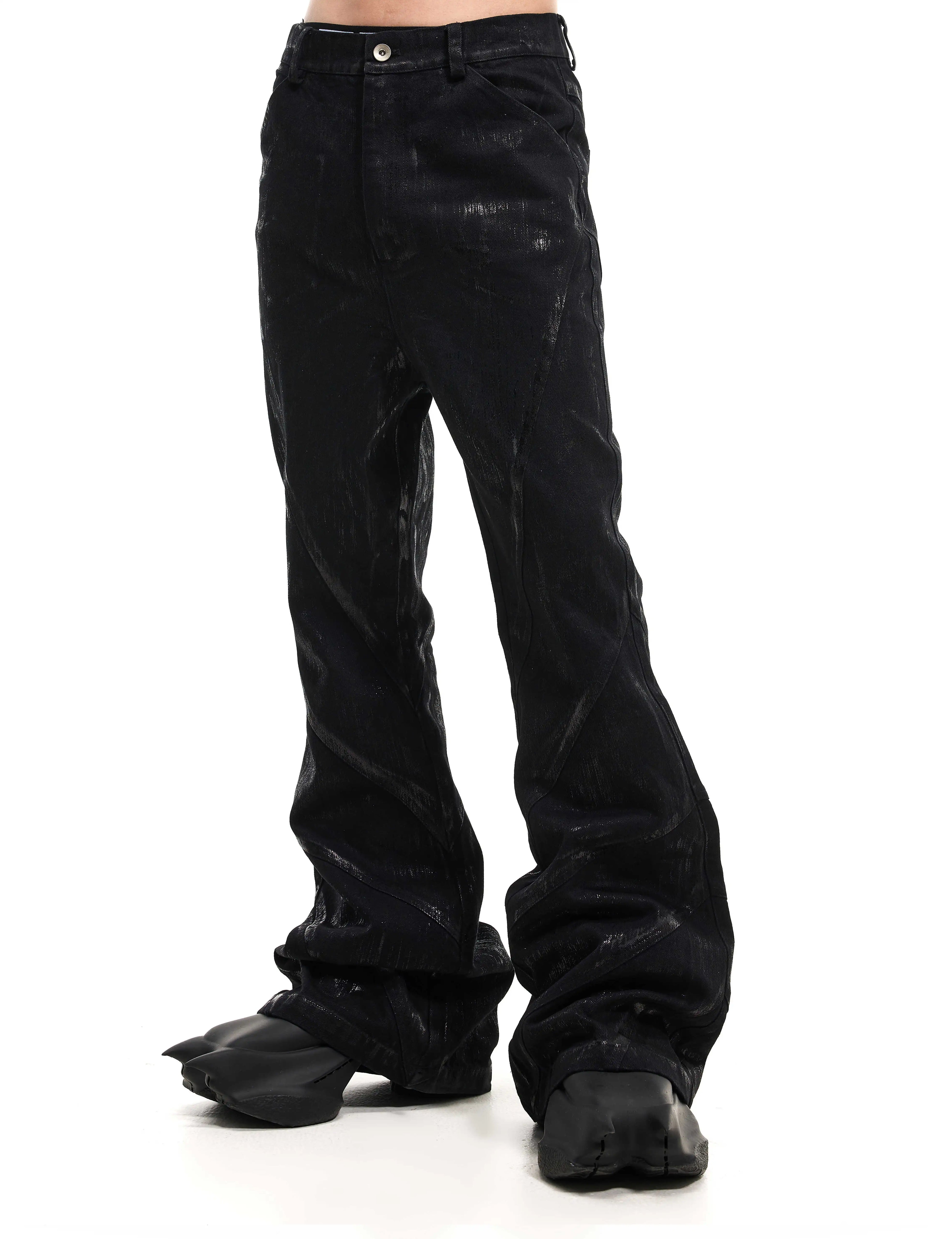 SLIM FLARE DENIM PANTS