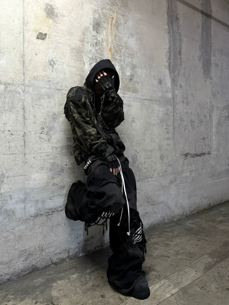 VINTAGE DISTRESSED DENIM PANTS