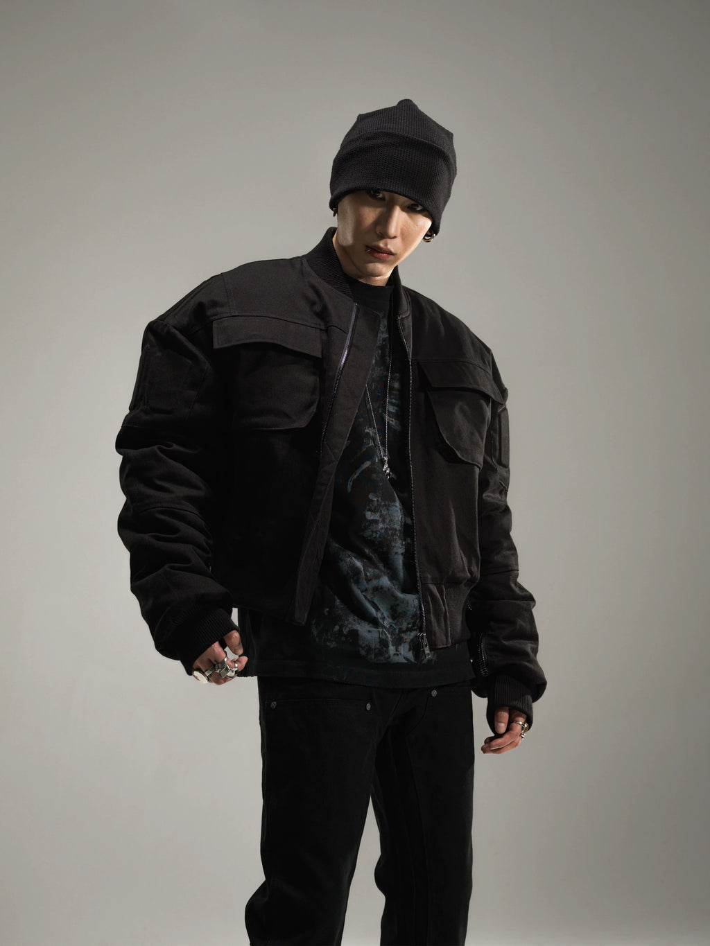 DARK SILHOUETTE BOMBER JACKET