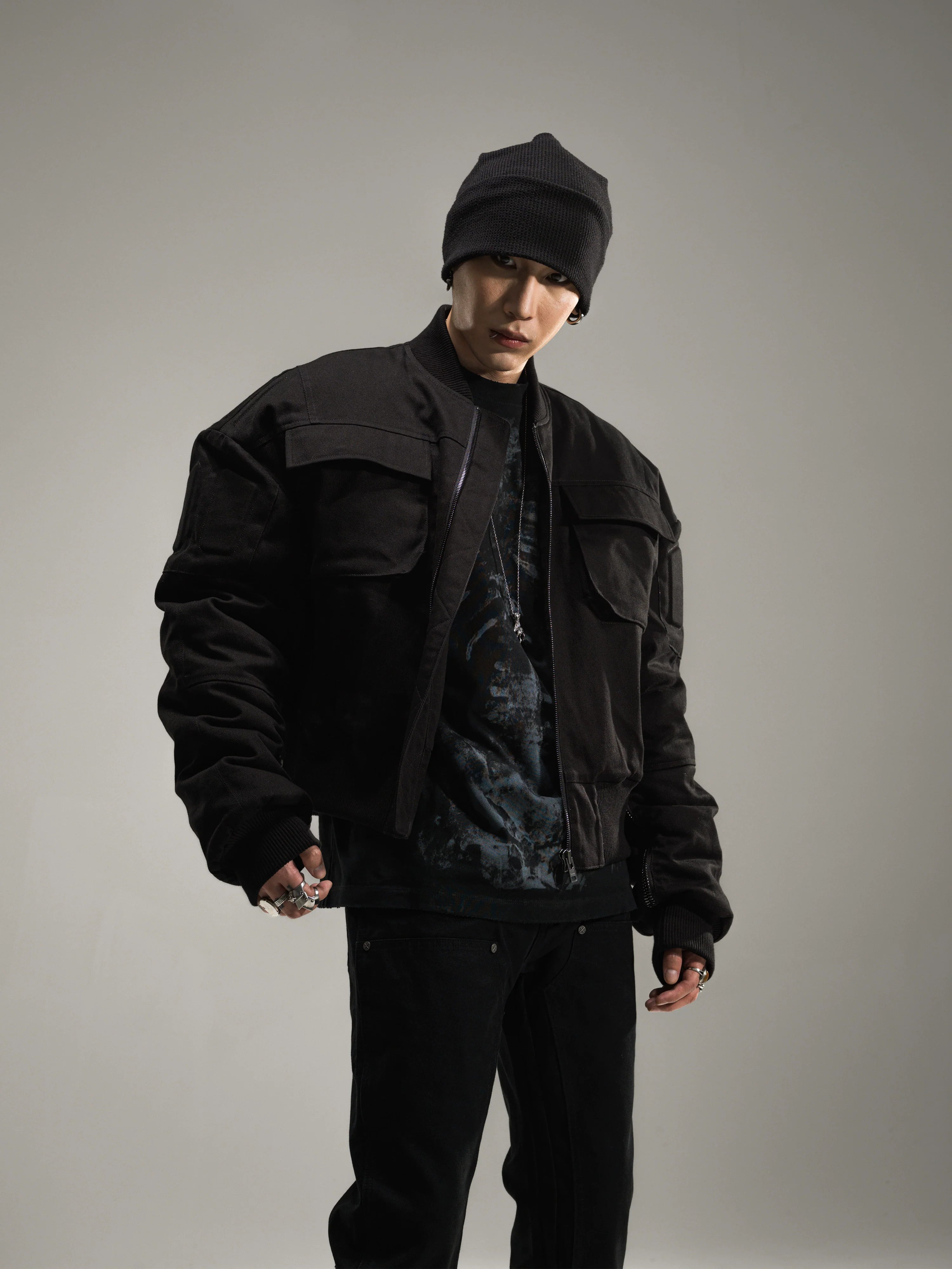 DARK SILHOUETTE BOMBER JACKET
