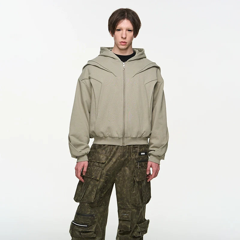 LAYERED SPRING HOODED JACKET