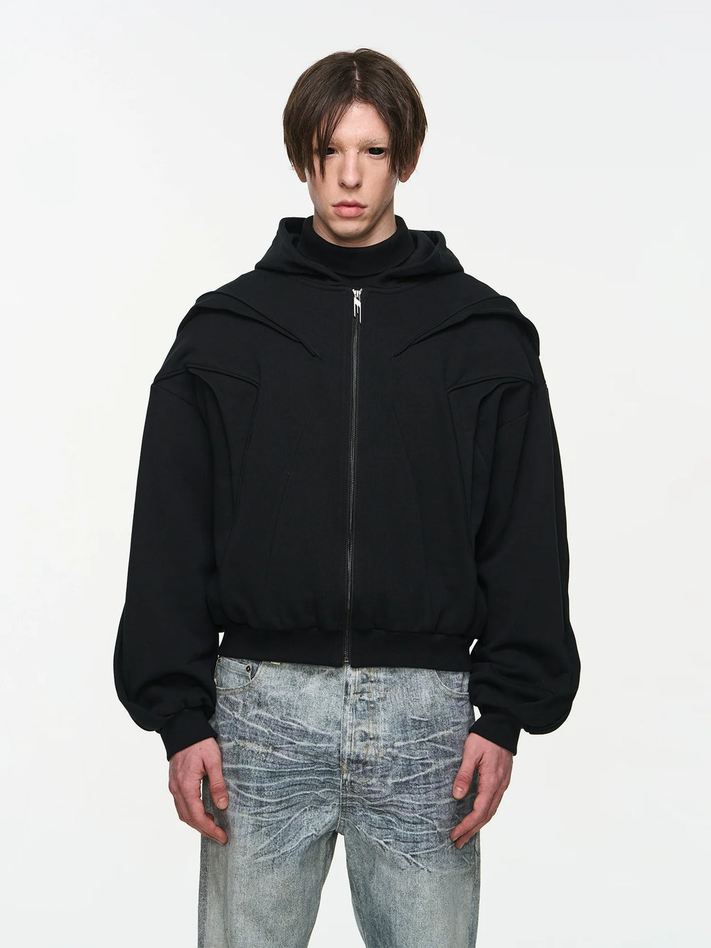 LAYERED SPRING HOODED JACKET