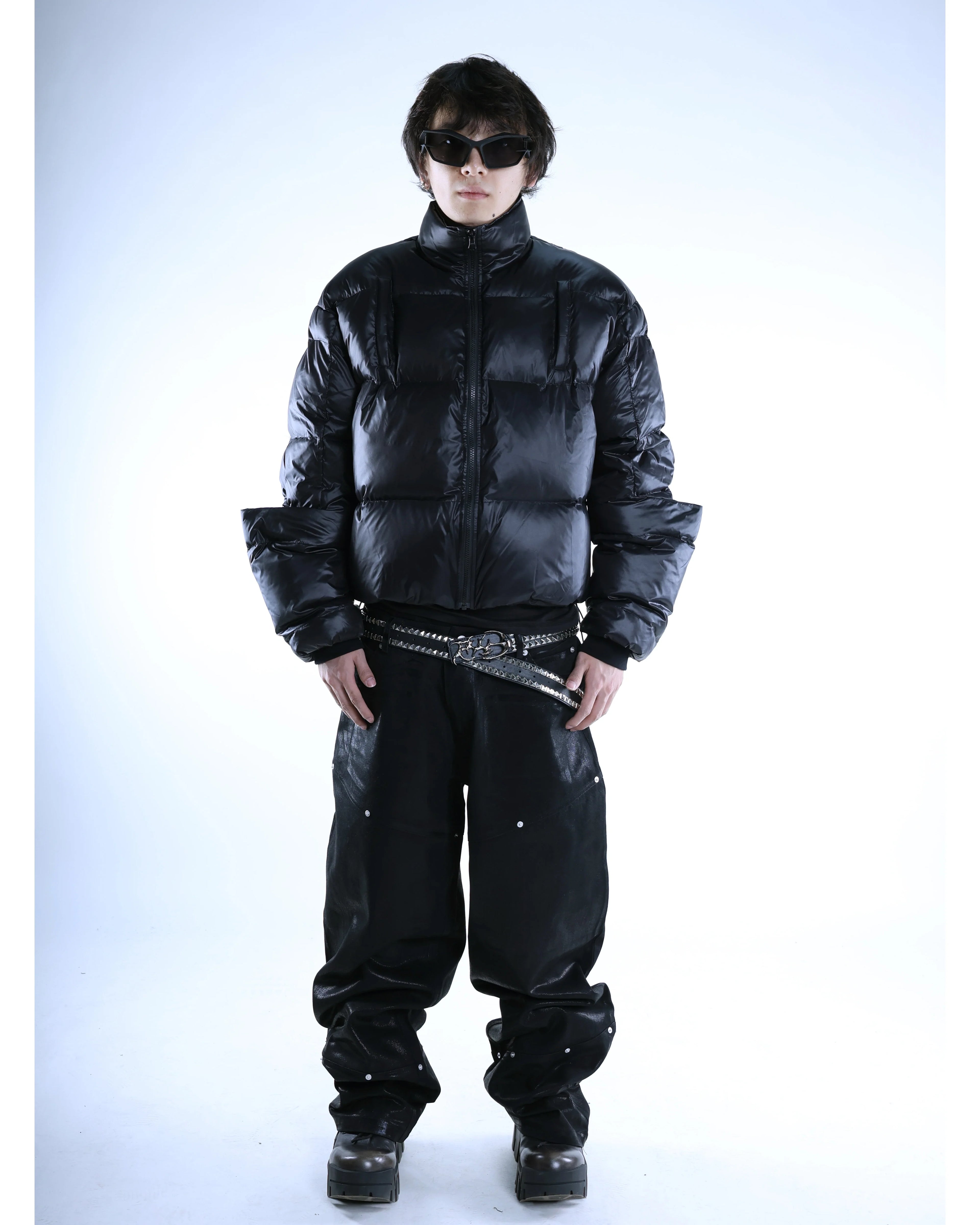 LOOSE DOWN JACKET WITH DRAWSTRING